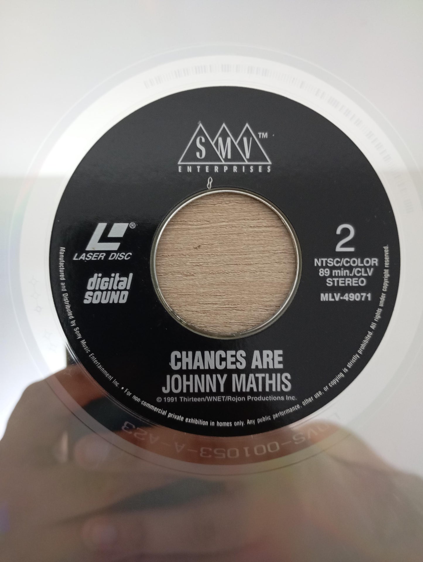 LD LaserDisc Johnny Mathis Chances Are Import USA