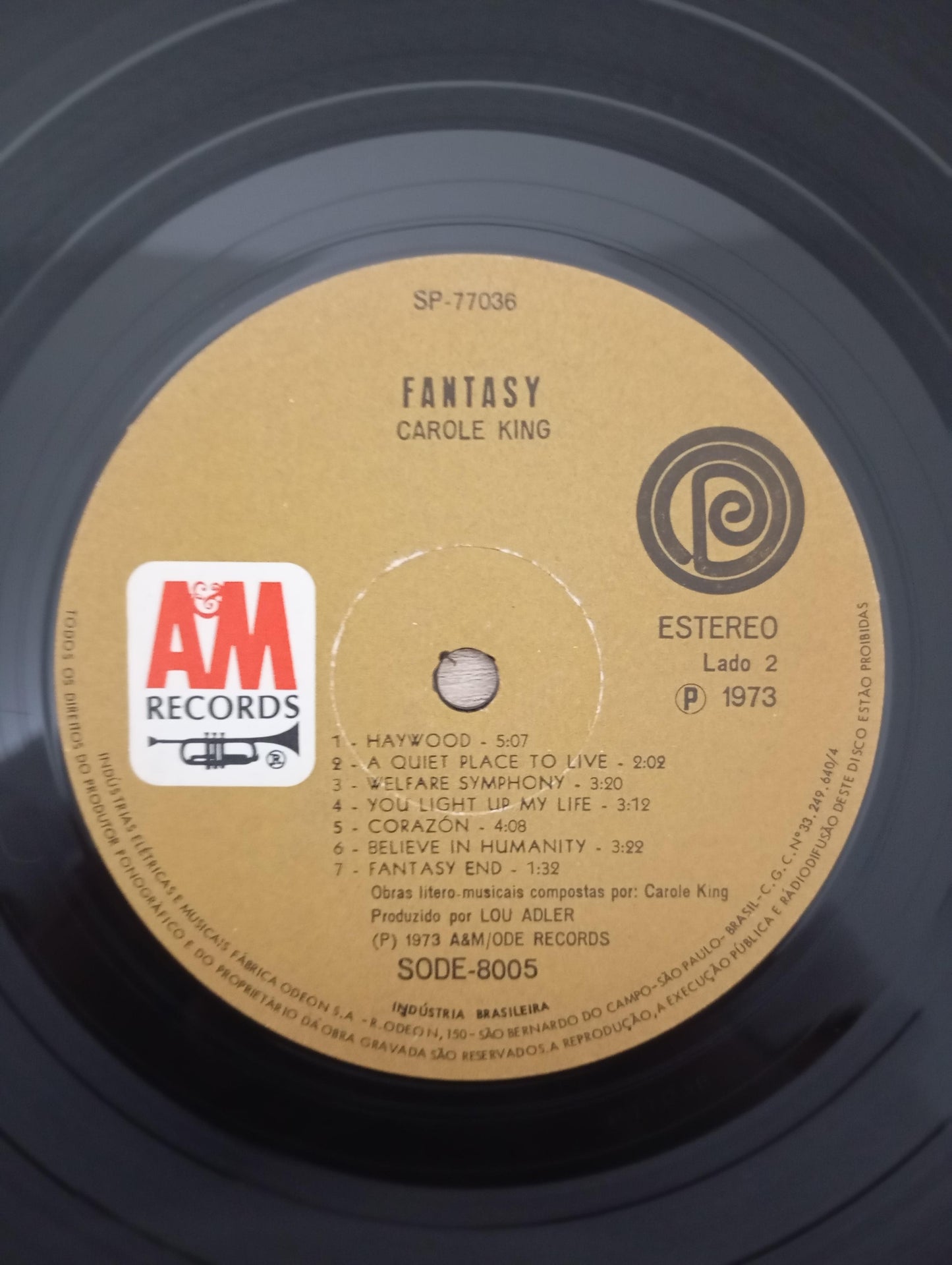 Lp Vinil Carole King Fantasy Com Encarte