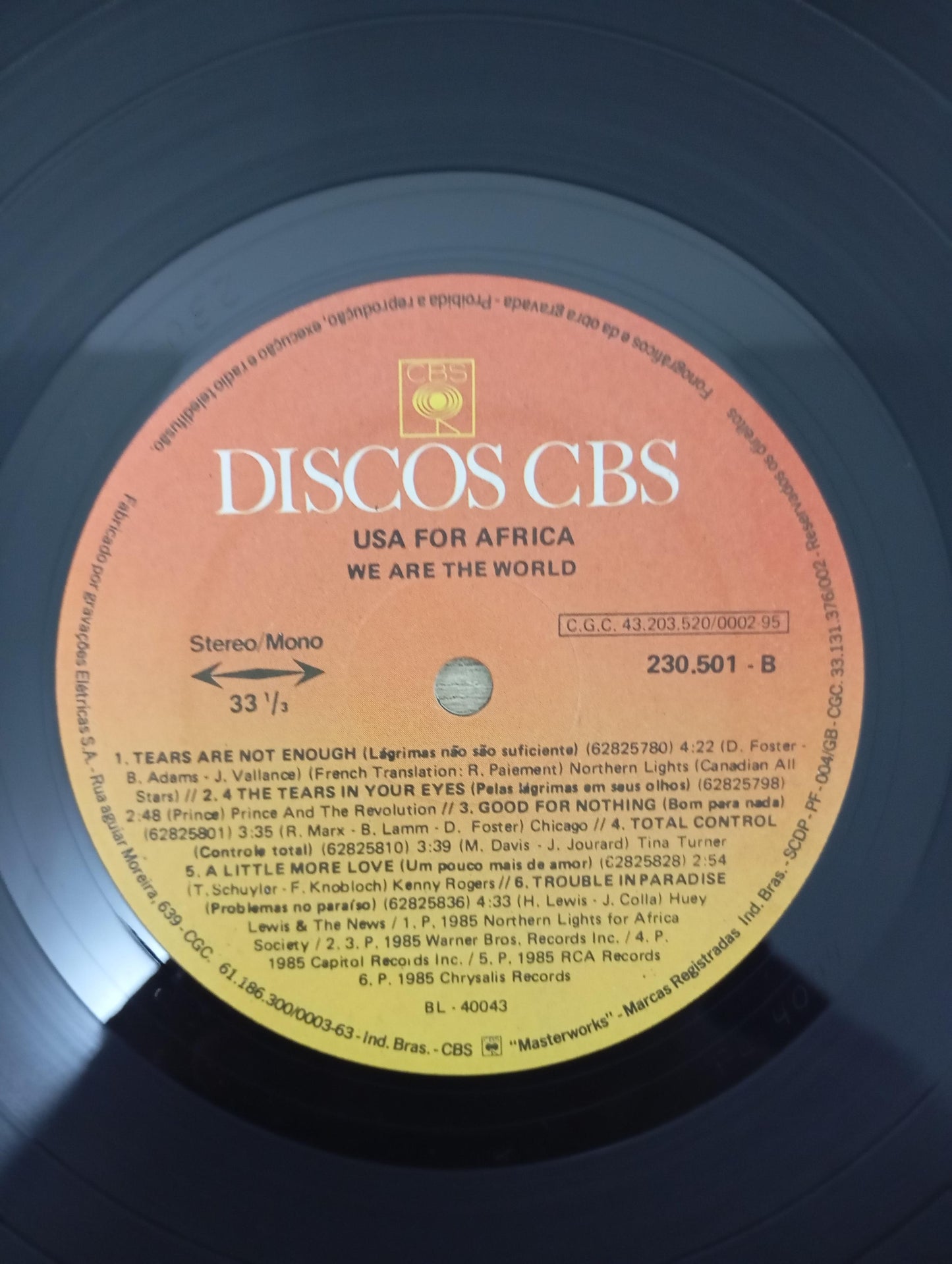 Lp Vinil USA For Africa We Are The World Capa Dupla