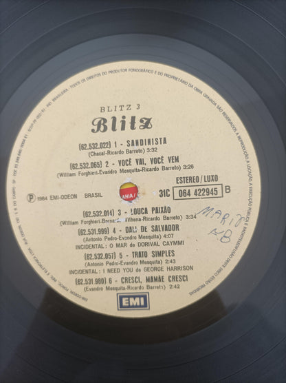 Disco Vinil 3 Blitz Com Encarte A