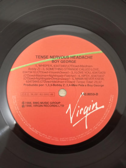 Lp Vinil Boy George Tense Nervous Headache Com Encarte