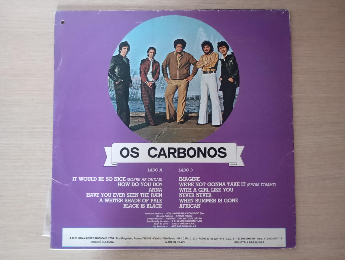 Lp Vinil Os Carbonos Seleção De Ouro Internacional
