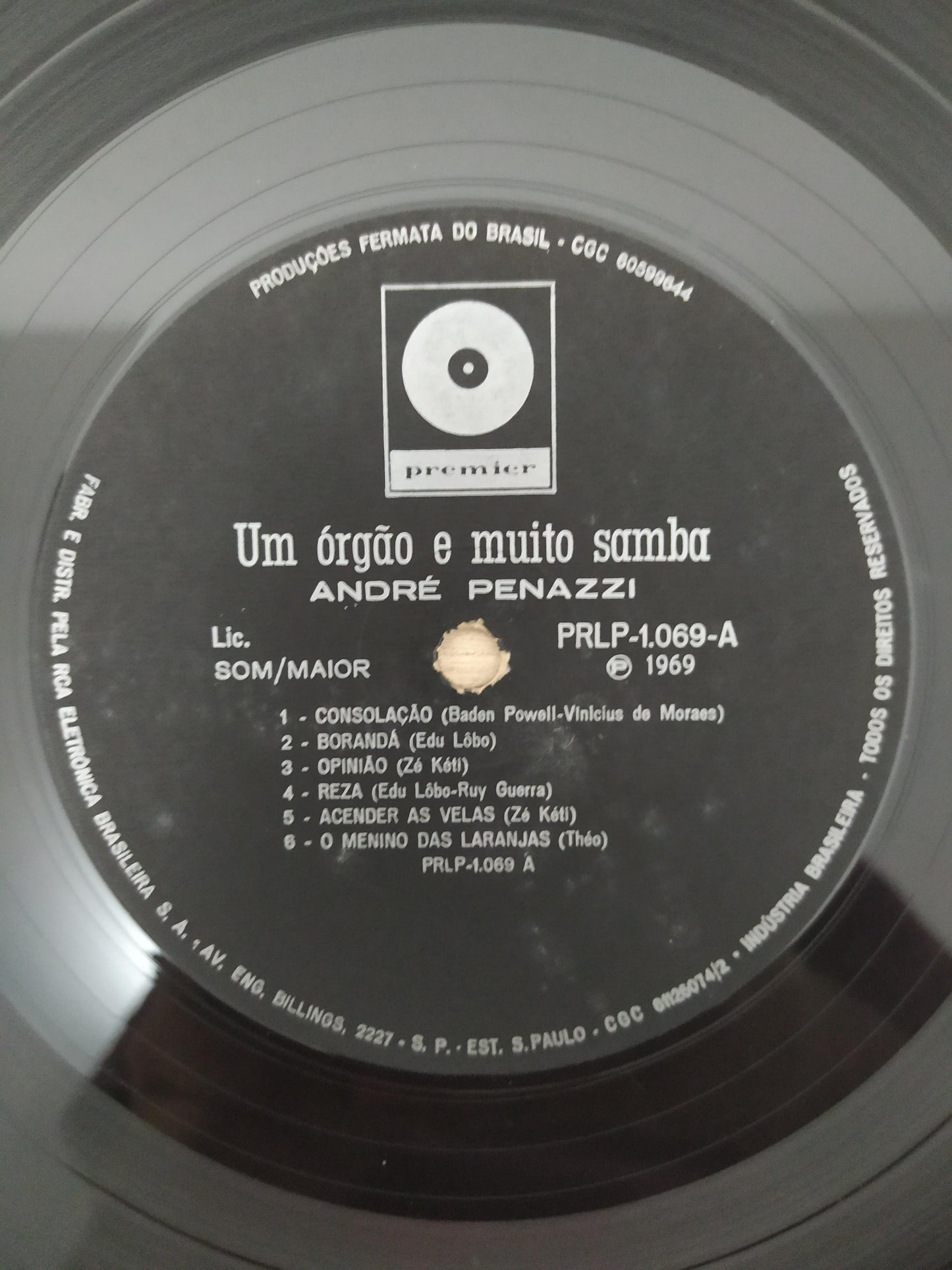 Lp Vinil André Penazzi Um Órgão E Muito Samba