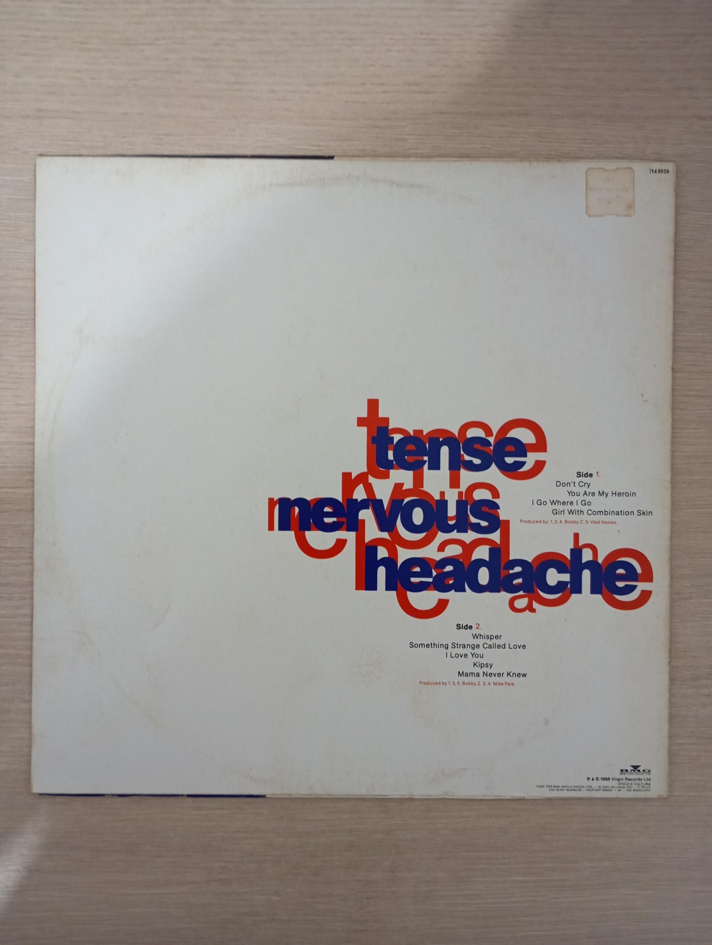 Lp Vinil Boy George Tense Nervous Headache Com Encarte