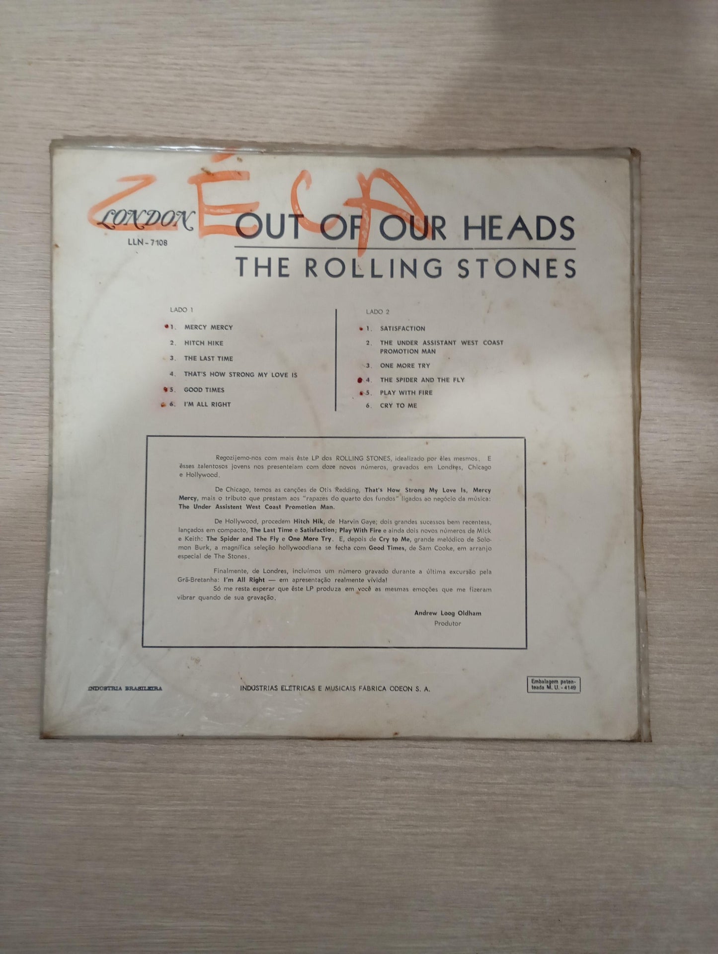 Lp Vinil The Rolling Stones Out Of Our Heads