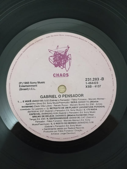 Disco Vinil 1993 Gabriel O Pensador Com Encarte A