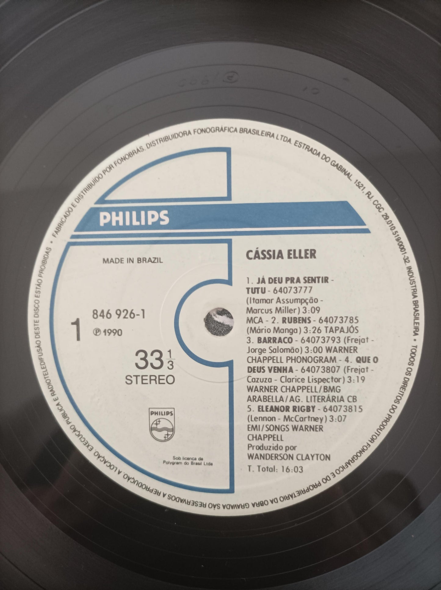 Lp Vinil Cássia Eller 1990 Com Encarte