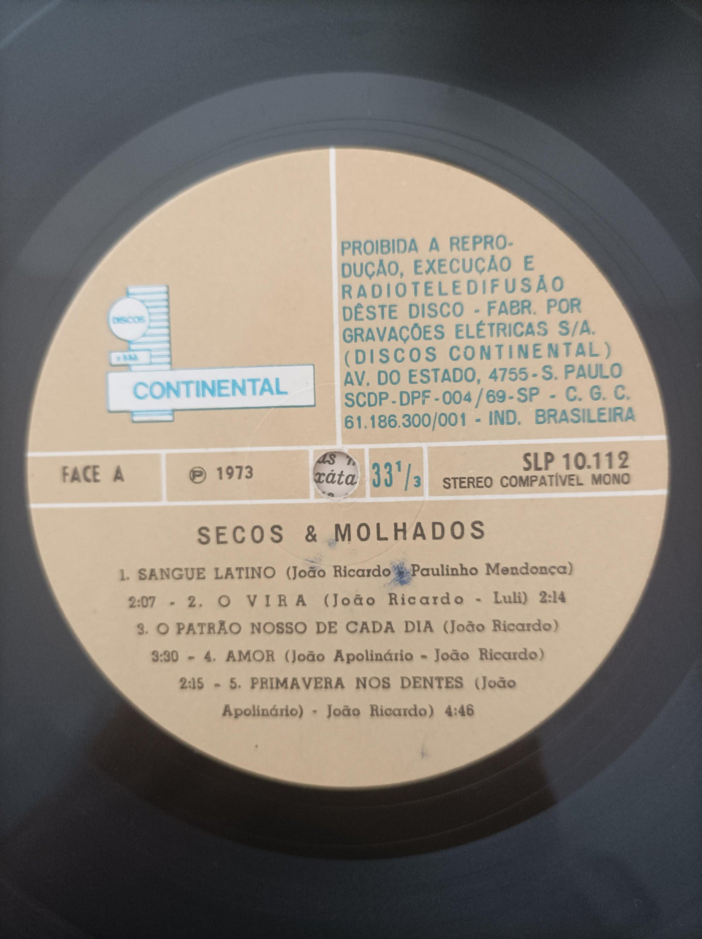 Lp Vinil Secos & Molhados 1973 Com Encarte