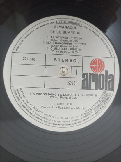 Lp Vinil Chico Buarque Almanaque Com Encarte