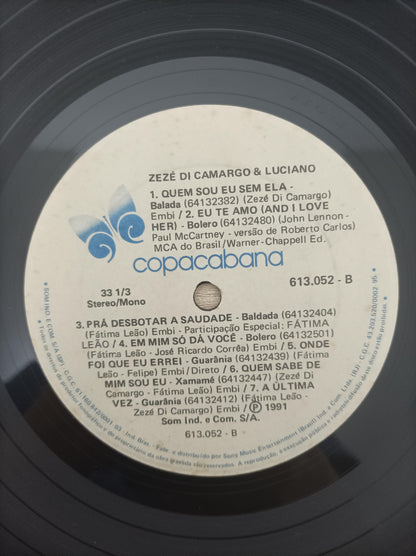 Lp Vinil Zezé Di Camargo & Luciano 1991