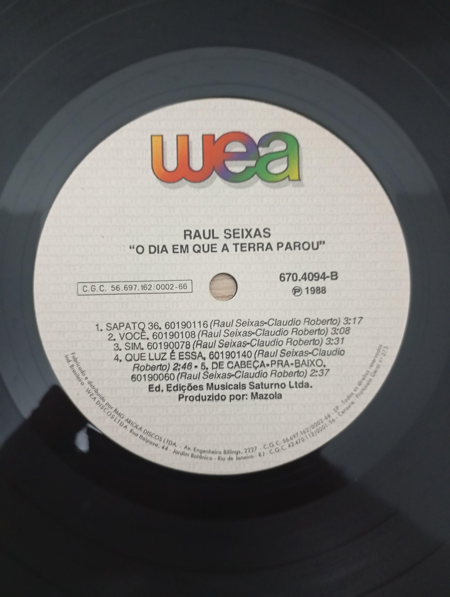 Lp Vinil Raul Seixas O Dia Em Que A Terra Parou Capa Dupla