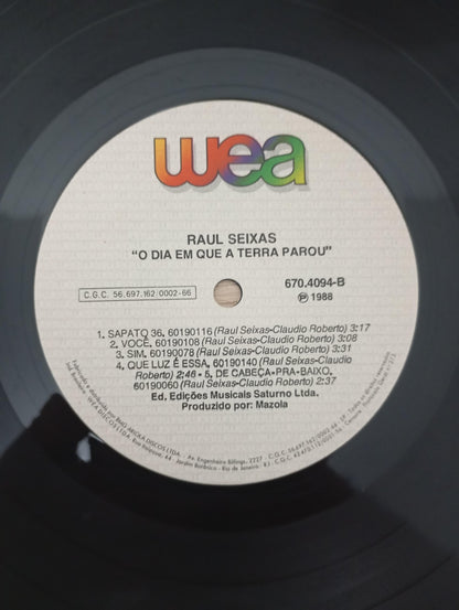 Lp Vinil Raul Seixas O Dia Em Que A Terra Parou Capa Dupla