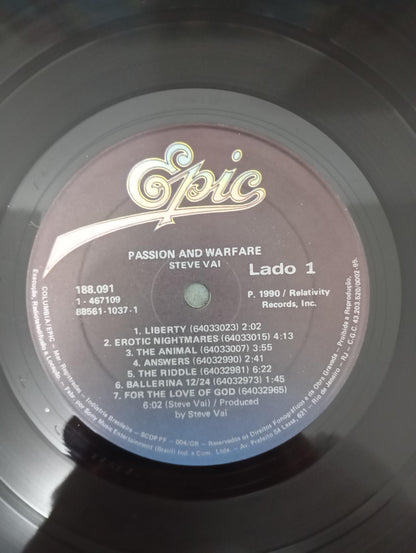 Lp Vinil Steve Vai Passion And Warfare Com Encarte