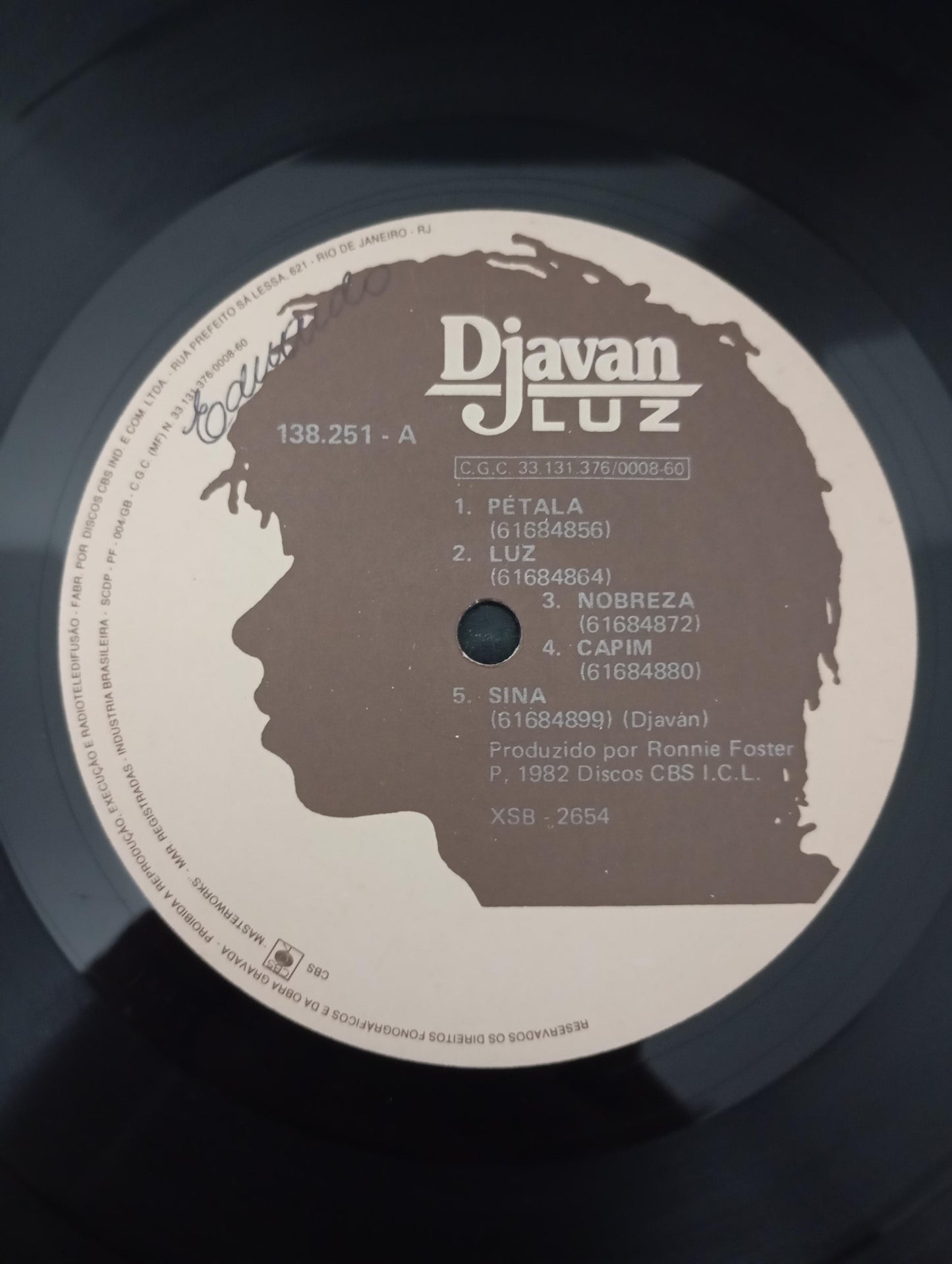 Lp Vinil Djavan Luz Com Encarte