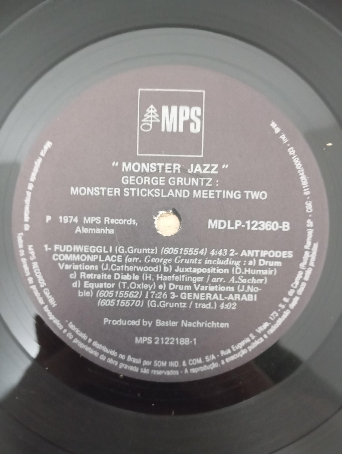 Disco Vinil Monster Sticksland Monster Jazz George Gruntz
