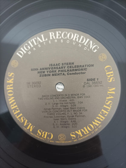 Lp Vinil Isaac Stern 60th Anniversary Com Encarte Importado