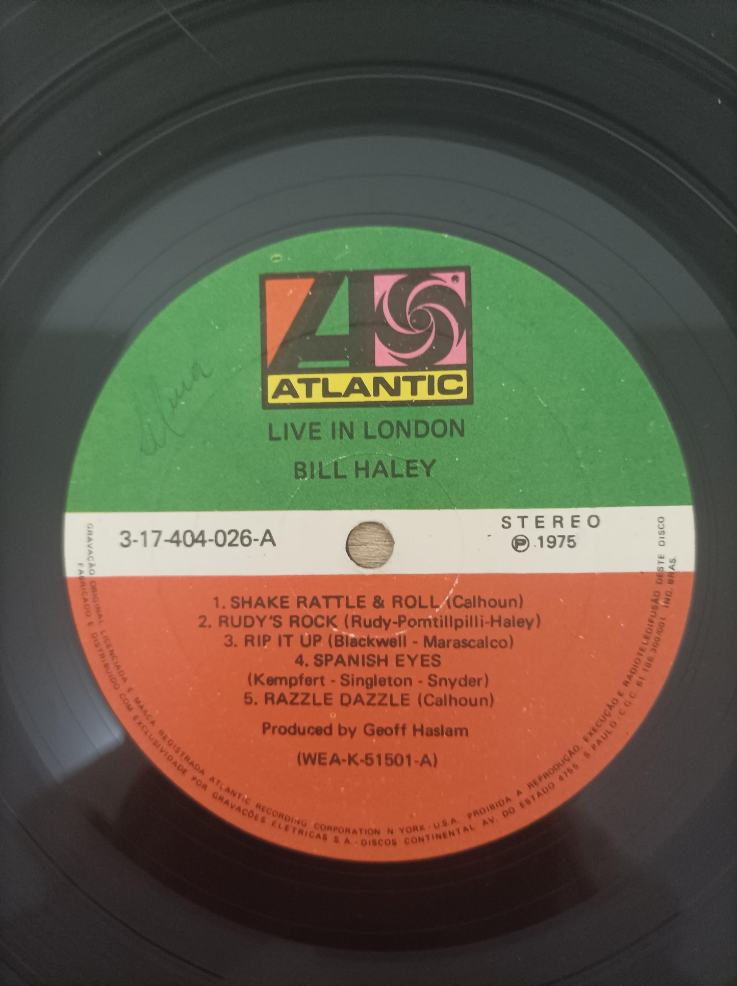 Lp Vinil Bill Haley And His Comets Ao Vivo Em Londres '74