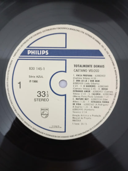 Lp Vinil Caetano Veloso Totalmente Demais Com Encarte