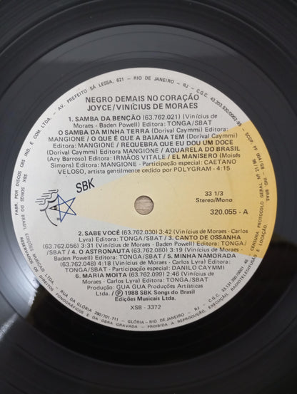 Lp Vinil Joyce Vinicius de Moraes Negro Demais C Encarte