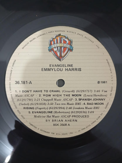 Lp Vinil Emmylou Harris Evangeline Com Encarte