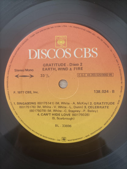Lp Vinil Earth, Wind & Fire Gratitude Duplo