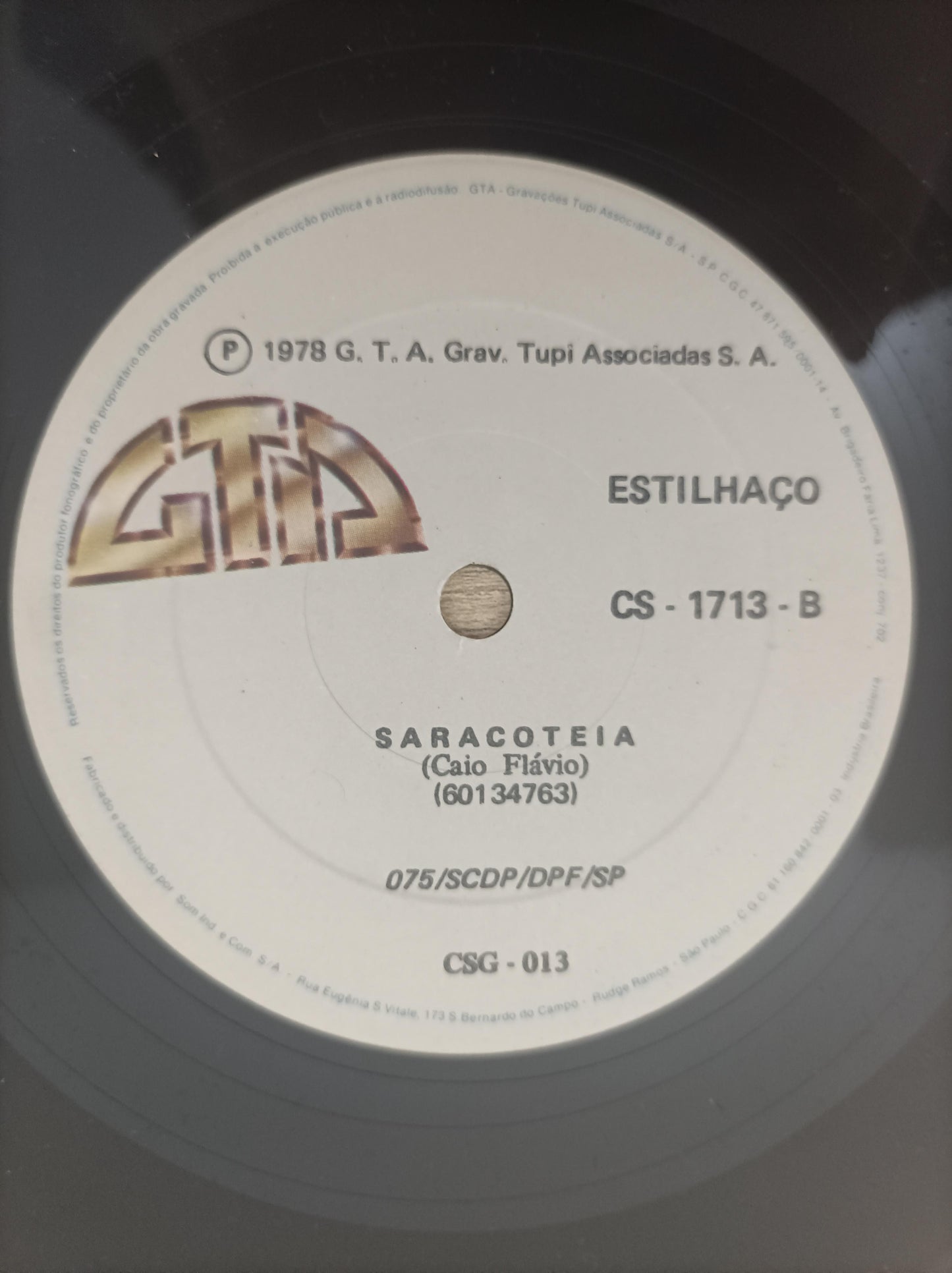 Compacto Vinil Estilhaço Falta Pouco / Saracoteia