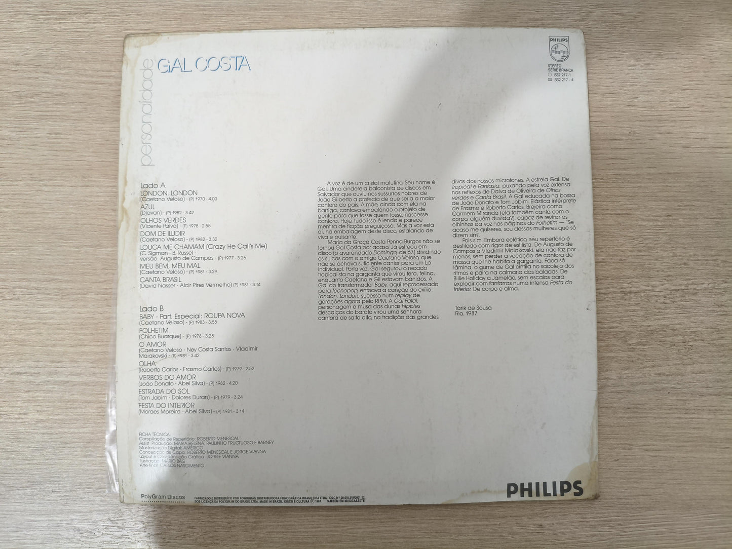 Lp Vinil Gal Costa Personalidade Com Encarte