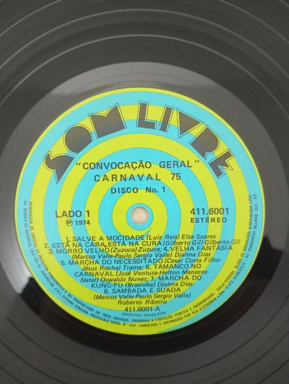 Lp Vinil Carnaval 75 Convocação Geral Duplo Com Encarte