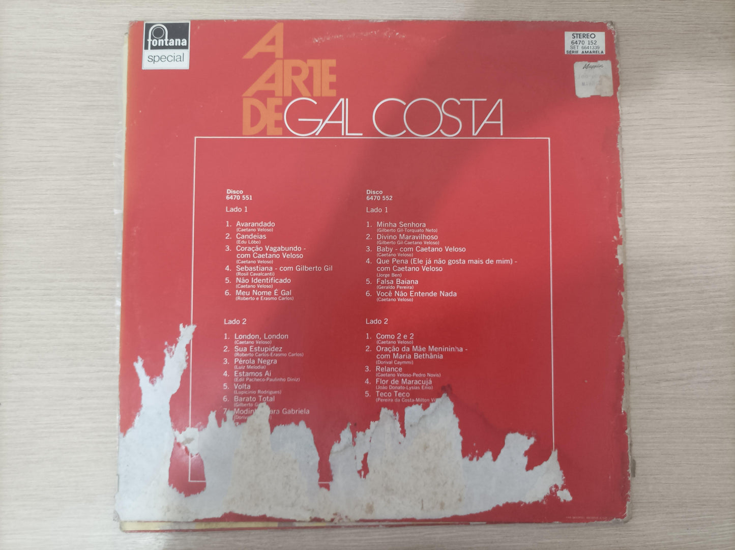 Lp Vinil Gal Costa A arte de Duplo