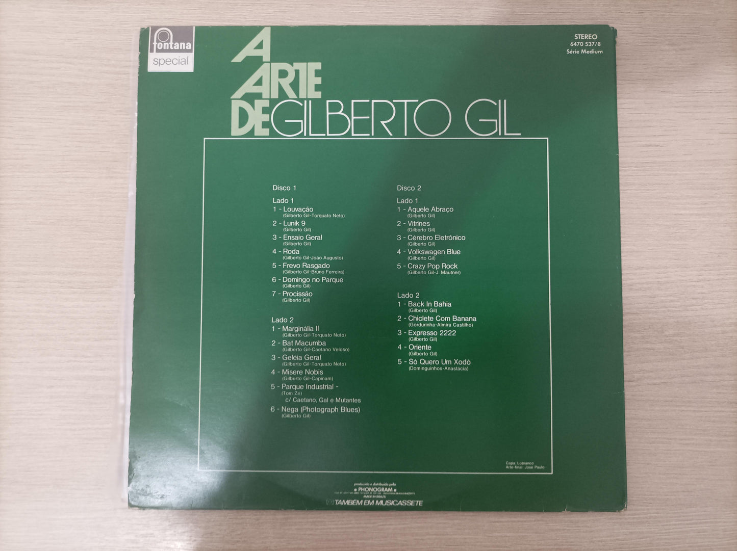 Lp Vinil Gilberto Gil A Arte de Duplo