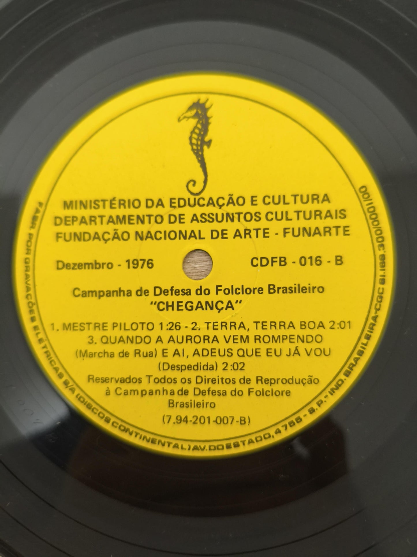 Compacto Vinil Folclore Brasileiro 16 Congos / Paraíba