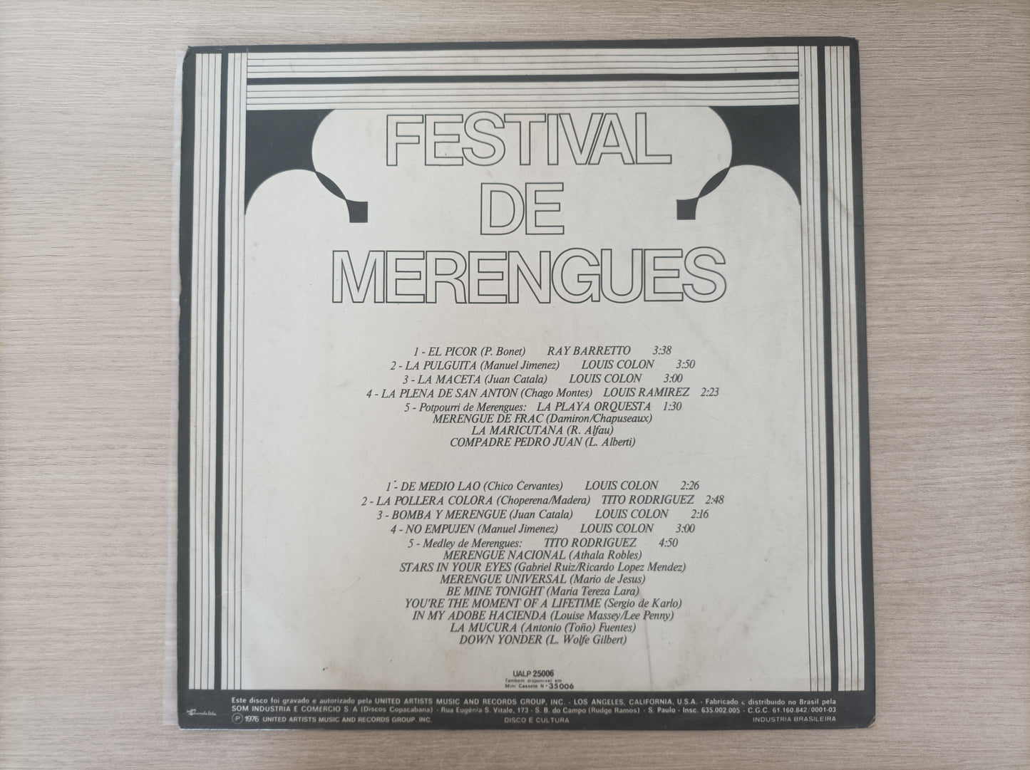 Lp Vinil Festival de Merengues