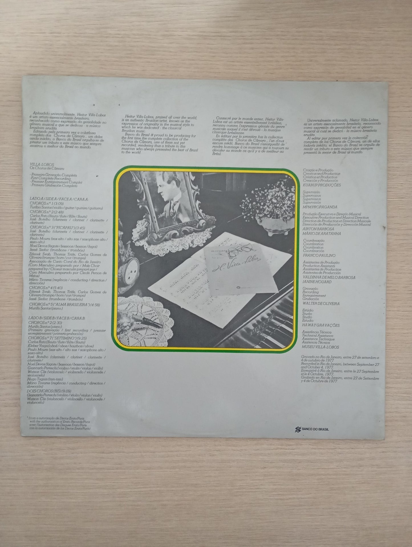 Lp Vinil Heitor Villa-Lobos Os Choros De Câmara