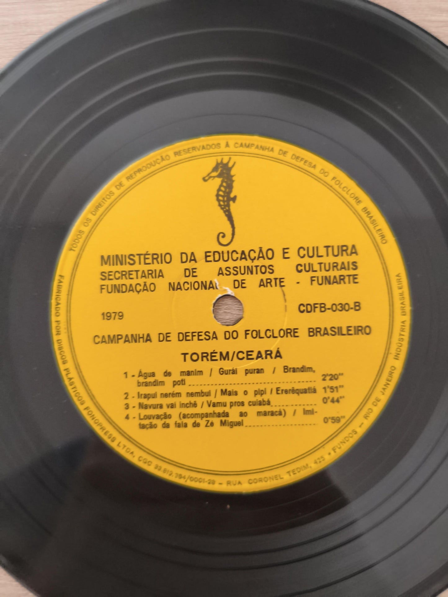 Compacto Vinil Folclore Brasileiro 30 Torém / Ceará