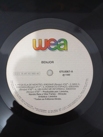 Disco Vinil Benjor 1989 Jorge Ben Com Encarte A