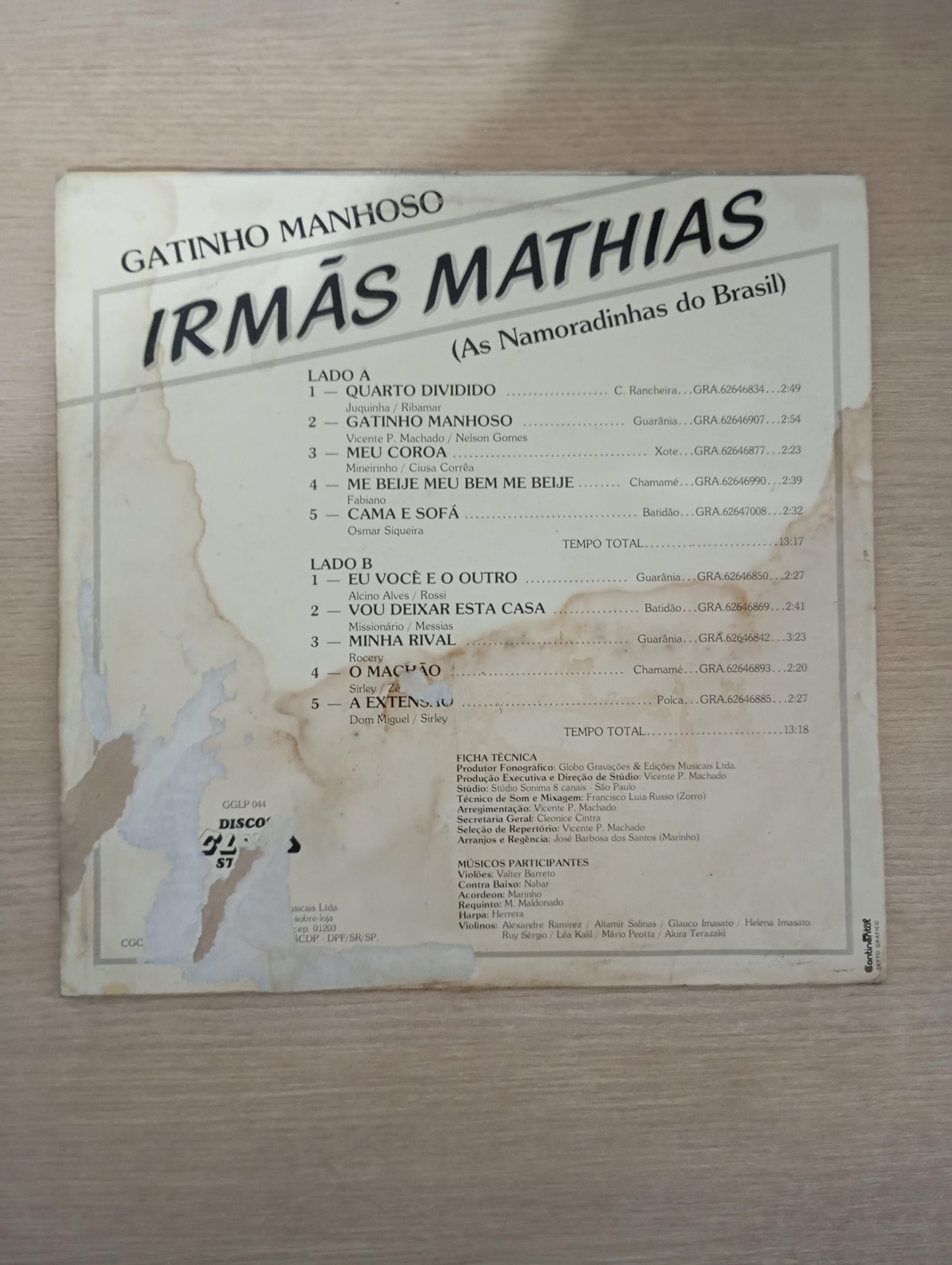 Lp Vinil Irmãs Mathias Gatinho Manhoso
