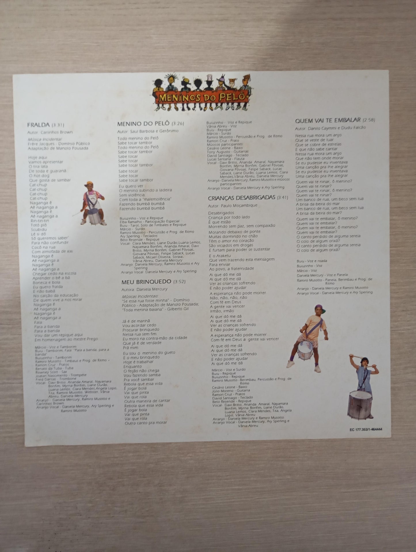 Lp Vinil Meninos Do Pelô Adota Eu Com Encarte