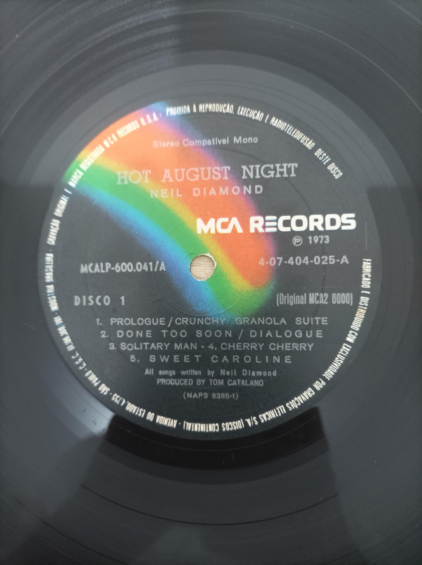 Lp Vinil Neil Diamond Hot August Night Duplo