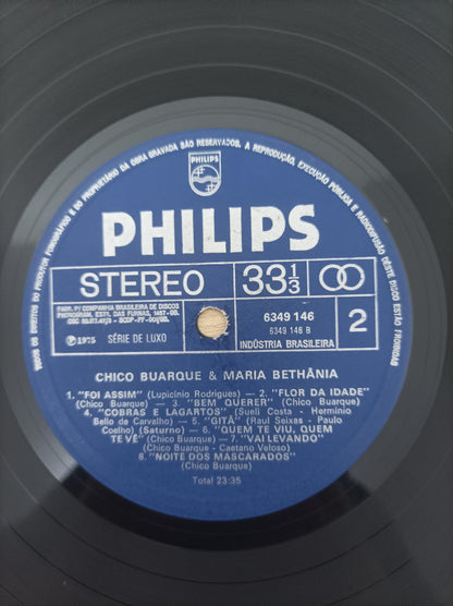 Lp Vinil Chico Buarque & Maria Bethânia Ao Vivo