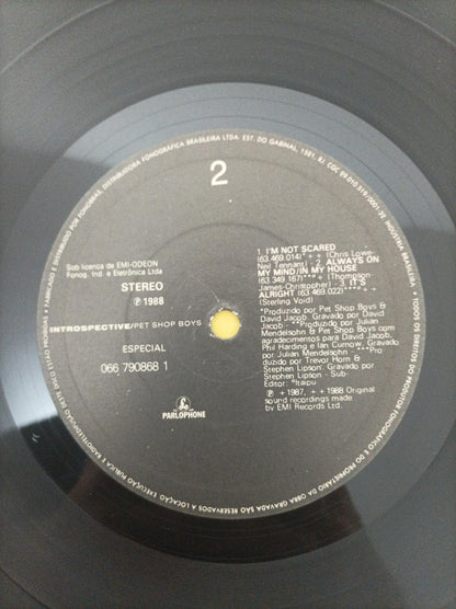 Lp Vinil Pet Shop Boys Introspective Com Encarte