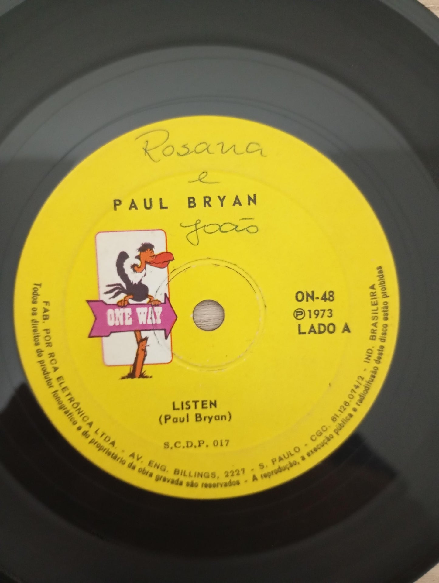 Compacto Vinil Paul Bryan Listen / Why She Goes Away
