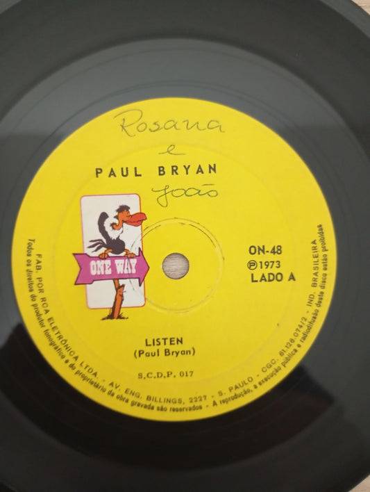 Compacto Vinil Paul Bryan Listen / Why She Goes Away
