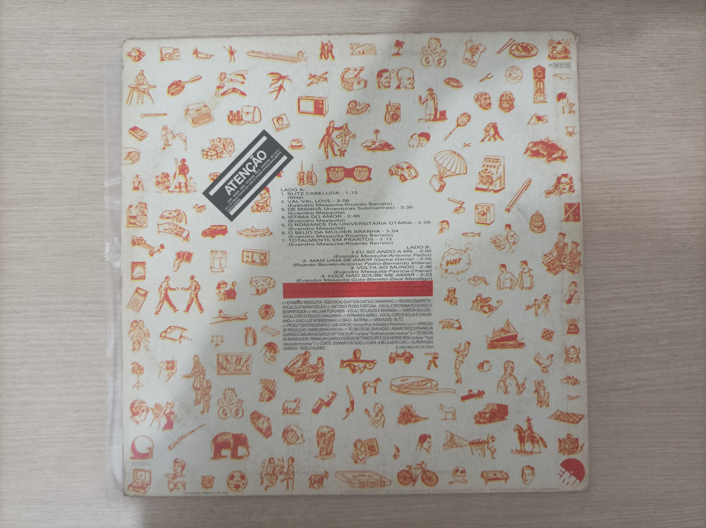 Lp Vinil Blitz As Aventuras da Com Encarte