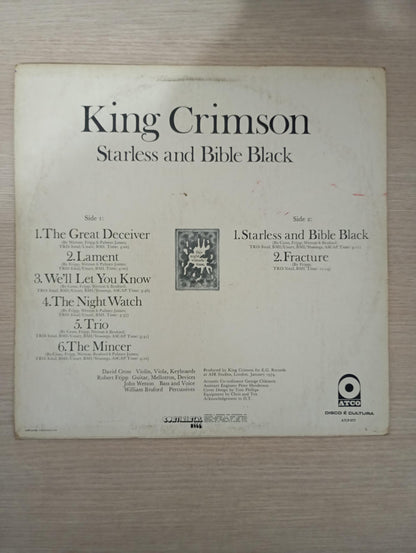 Lp Vinil King Crimson Starless And Bible Black
