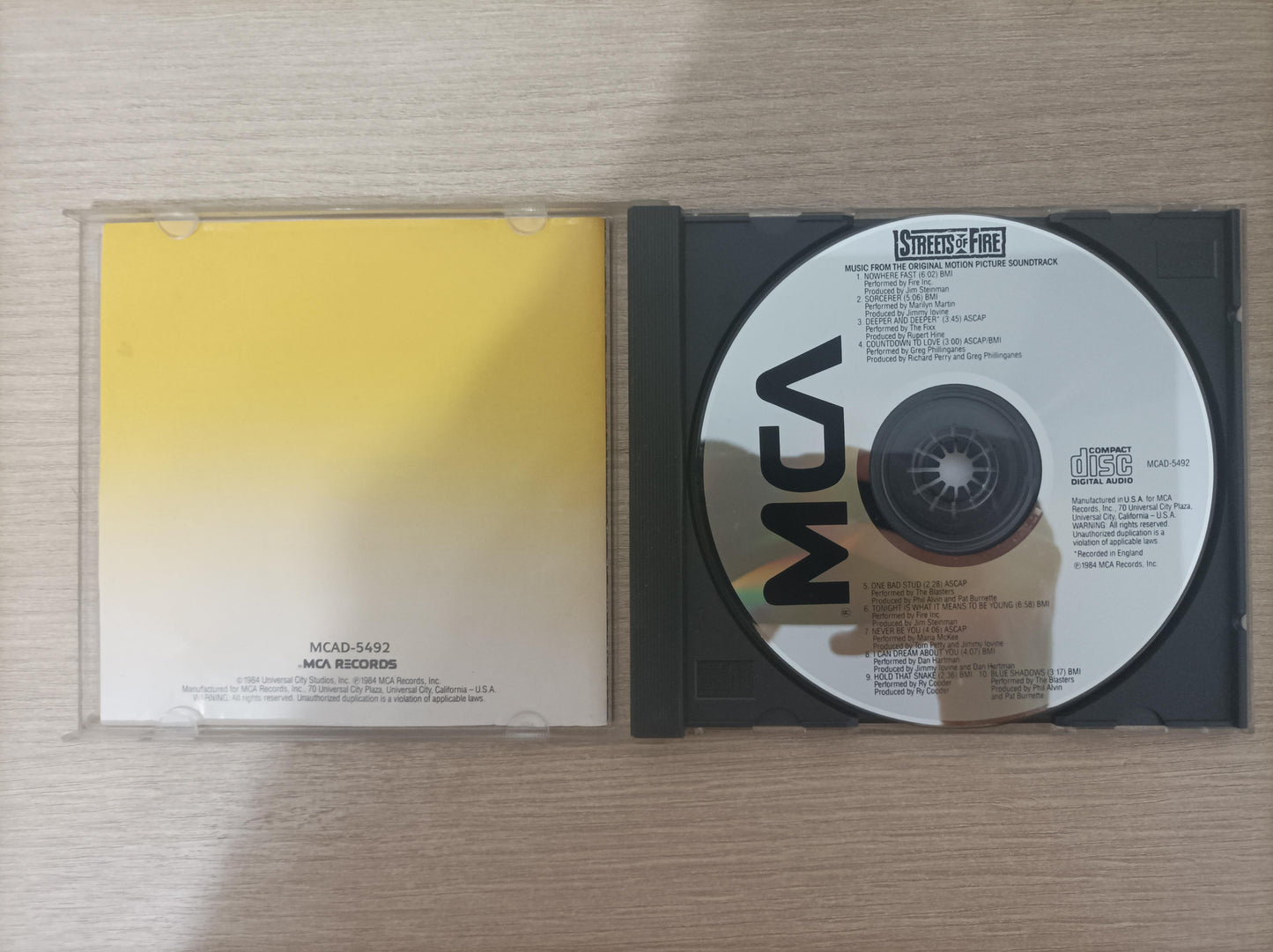 CD Streets of Fire Importado