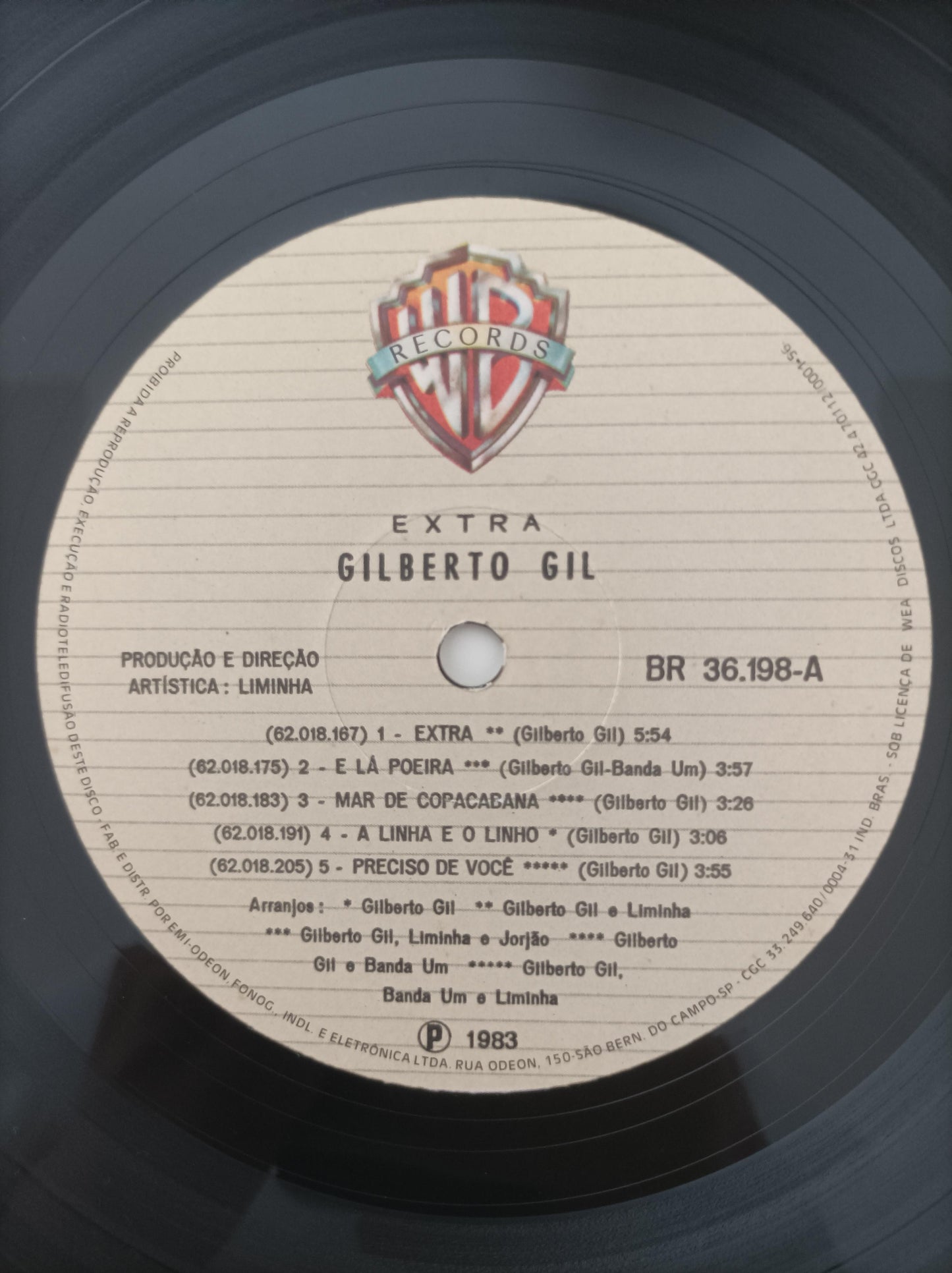 Lp Vinil Gilberto Gil Extra Capa Dupla Com Encarte