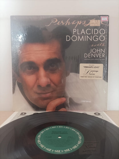 Lp Vinil Placido Domingo Perhaps Love Com Encarte Importado