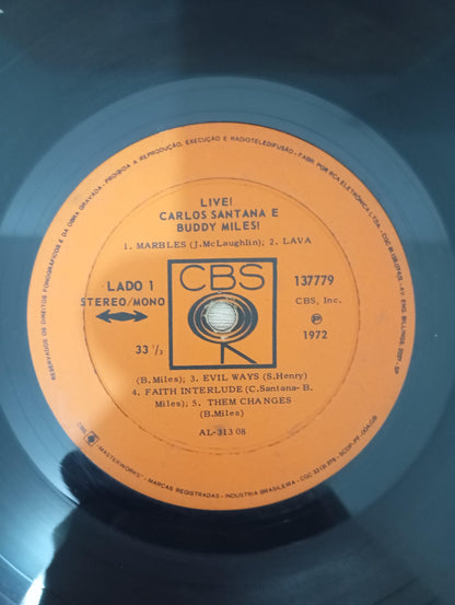 Lp Vinil Carlos Santana and Buddy Miles Live!