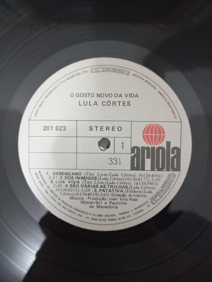 Lp Vinil Lula Côrtes O Gosto Novo Da Vida Com Encarte