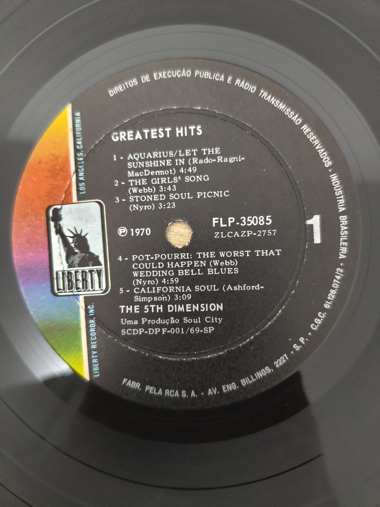 Lp Vinil The Fifth Dimension Greatest Hits